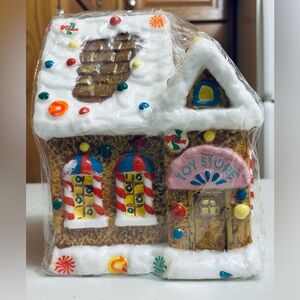 Vintage Christmas Gingerbread House Candle large